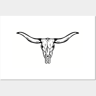 Boho Cow Skull Posters and Art